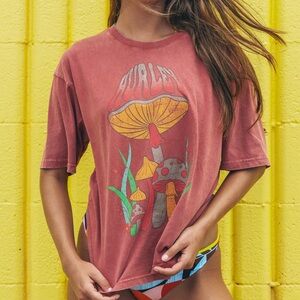 Hurley Boyfriend Mushroom Graphic Tee